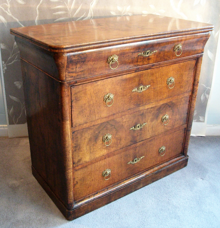 walnut small chest of drawers